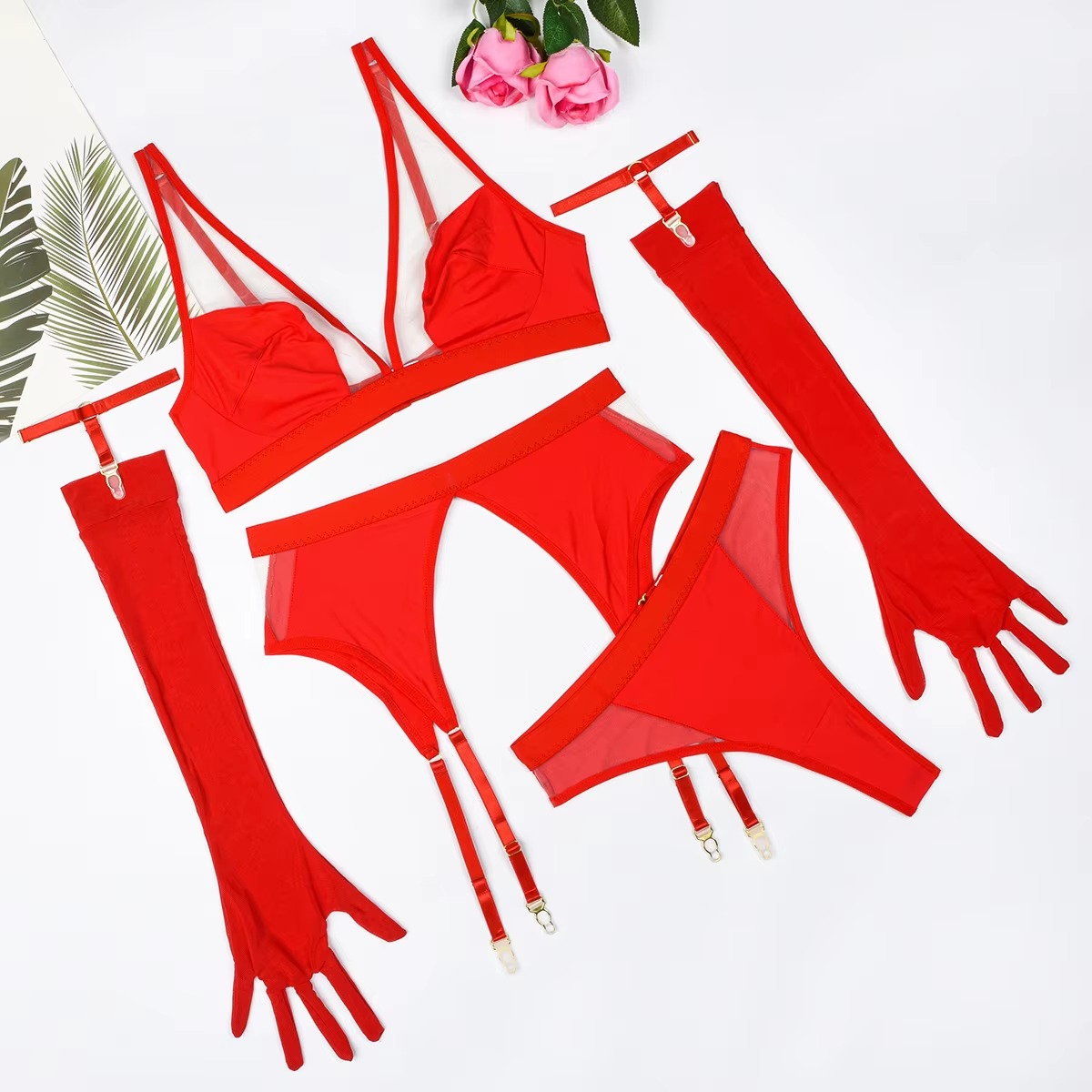 Reborn 4 Pieces Luxury Lingerie Set