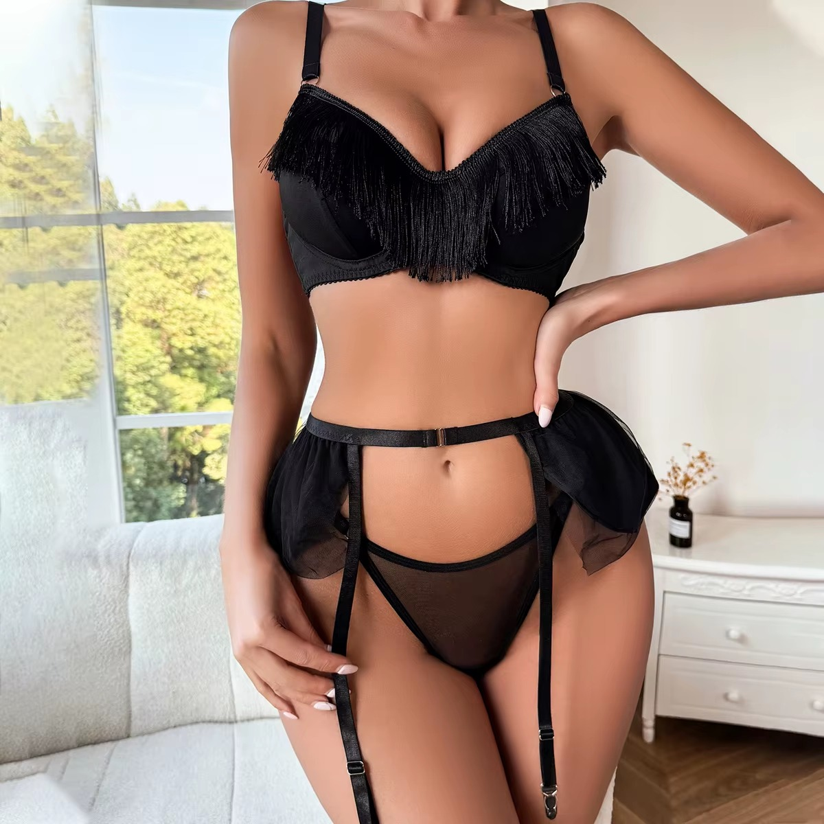 Katie Enchanting Mesh 3 Pieces Set