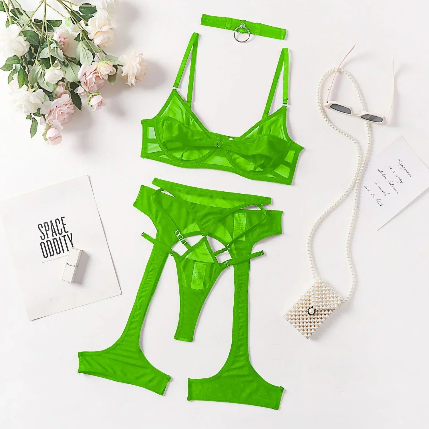 Elina 4 Pieces Lingerie Set