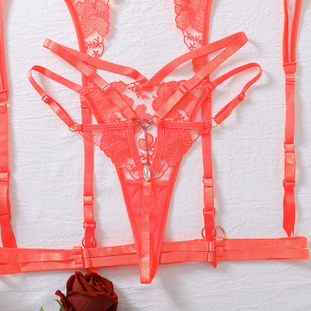 Valentina Neon Ensemble Sexy 2 Pieces Lingеrie Set