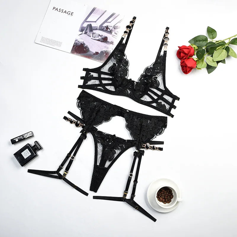 Ruby's Fancy 4 Pices Jewel Lingerie