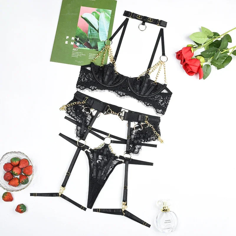 Zara's Luxury 5 Pieces Lingerie Set