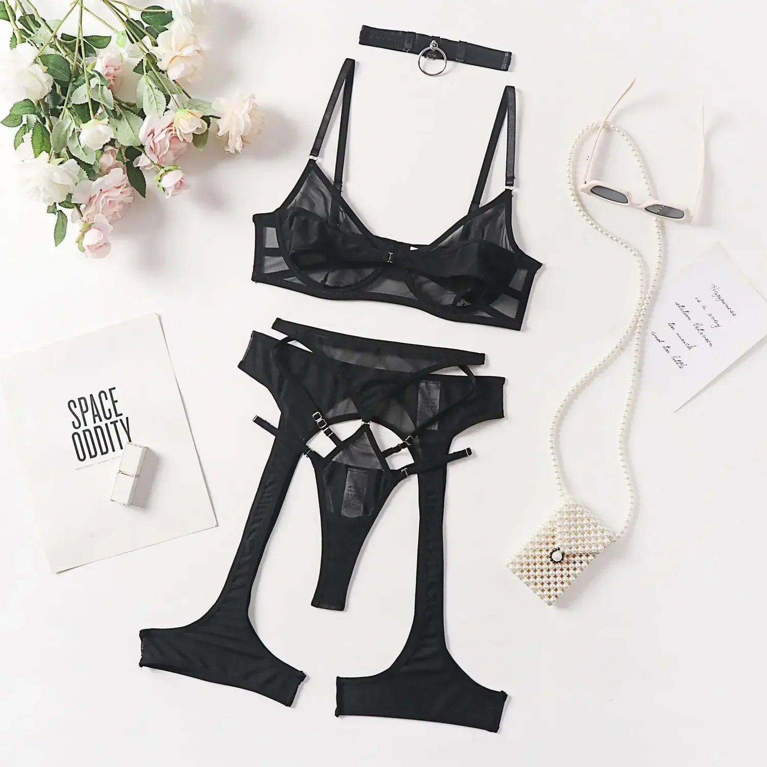 Elina 4 Pieces Lingerie Set