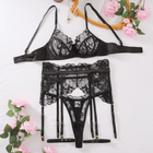 Emma's Sheer Lace 4 Pieces Lingerie Set