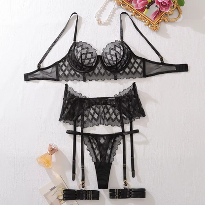 Adelina 4 Pieces Lingerie Set