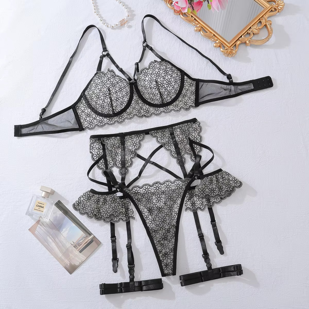 Candy's  4 Pieces Lingerie Set