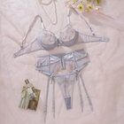 Dana Orange Lace 3 Pieces Underwear Set