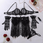 Juliette Luxury 4 Pieces Lingerie Set