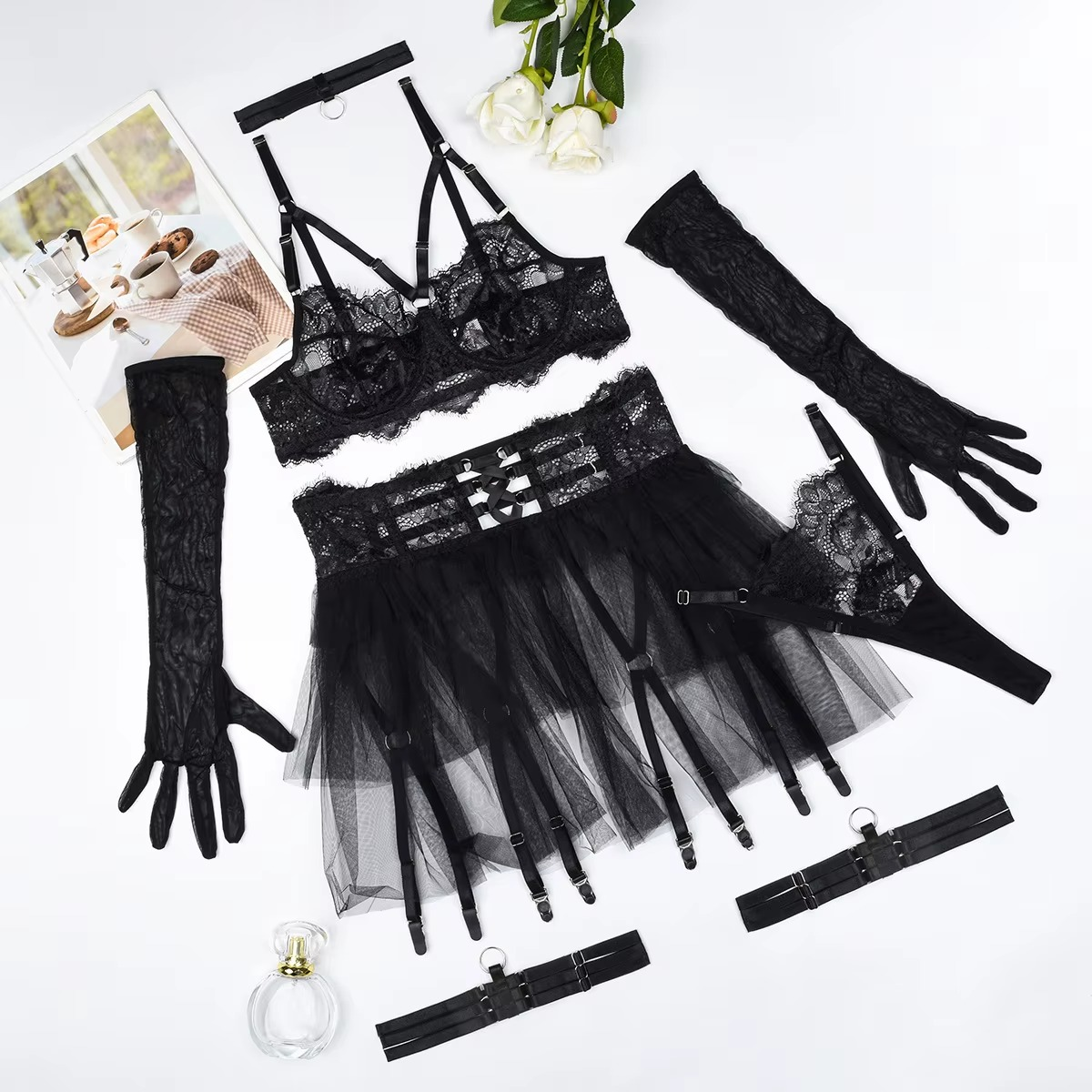 Julian Luxury 6 Pieces Lingerie Set