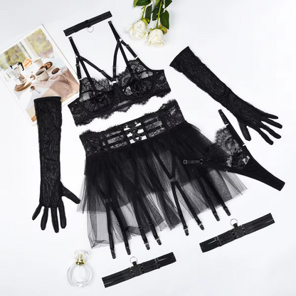 Julian Luxury 6 Pieces Lingerie Set