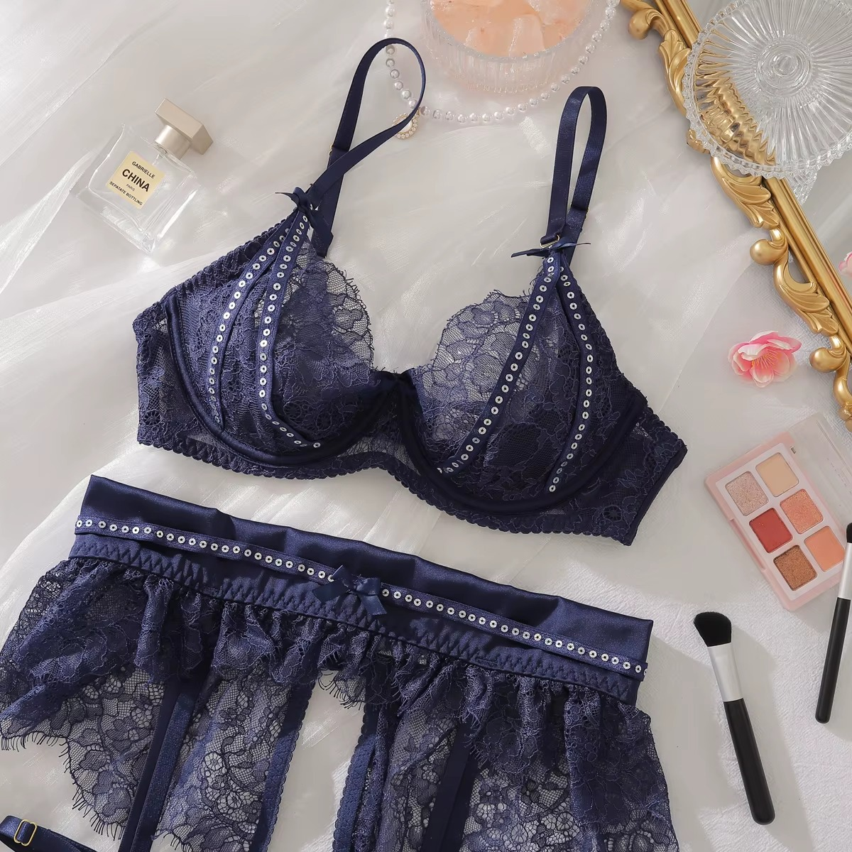 Olivia Luxury 4 Pieces Lingerie Set