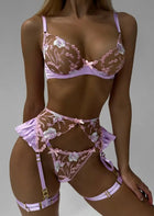 Naomi Ruffle 4 Pieces Lingerie Set