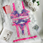 Kenzie Fancy Floral 4 Pieces Lingerie Set