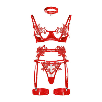 Lena's Luxury 4 Pieces Lingerie Set