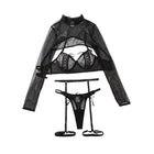 Lexie's Long Sleeve Transparent 3 Pieces Lingerie Set