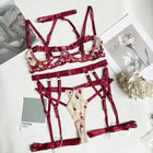 Ashanti Open Bra Fancy 4 Pieces Lingerie Set